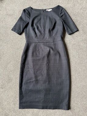 Boden Black Midi Sheath Dress